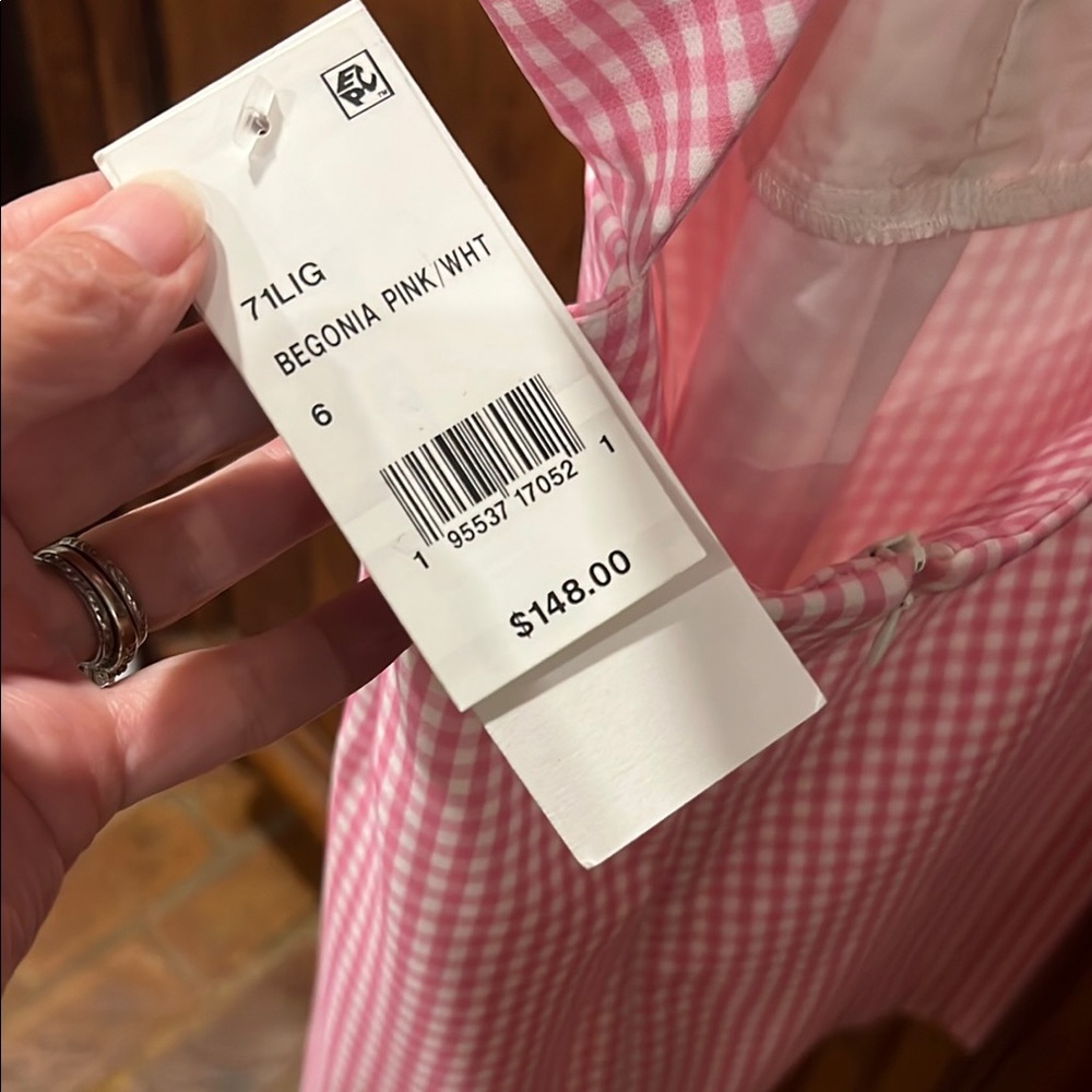 French Connection Pink Gingham Dress NWT - Picture 2 of 6